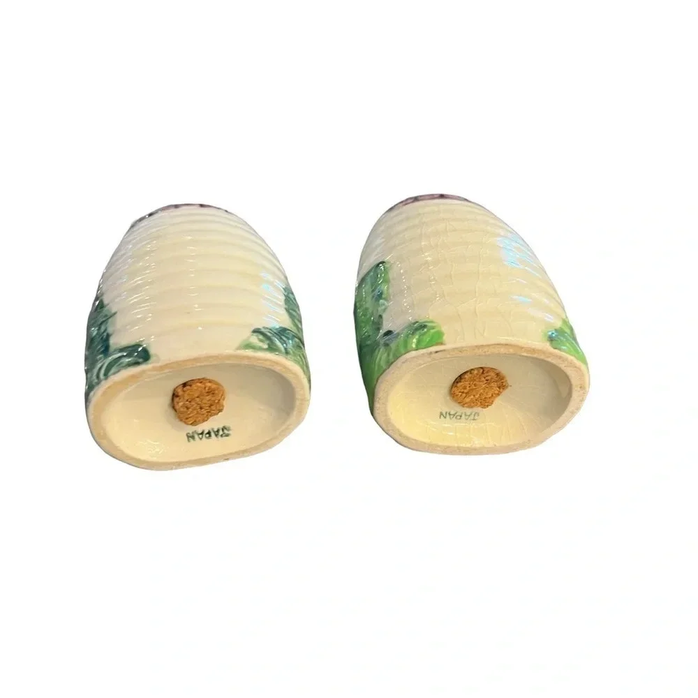 Vintage Beehive Salt Pepper Shakers Japan 1950s
